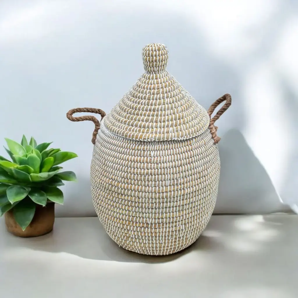 Raffia Elegance Basket