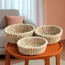 Eco Raffia Elegant Tray Set