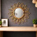 Golden Petals Mirror
