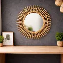 Rattan Sunburst Mirror