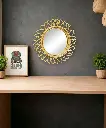 Golden Petal Mirror