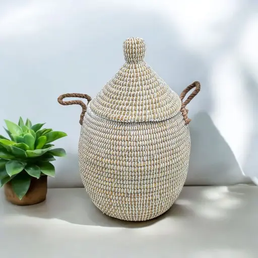 Raffia Elegance Basket