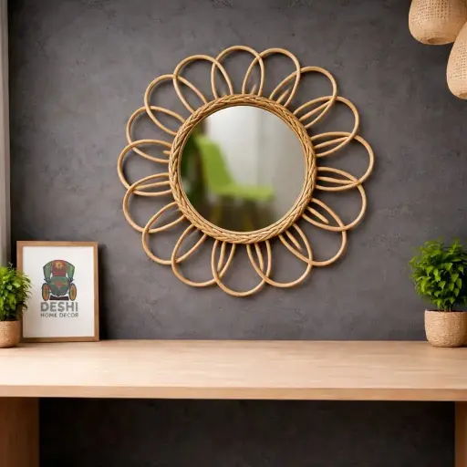 Golden Blossom Mirror