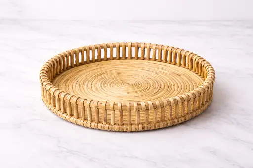 Rattan Spiral Elegance Tray